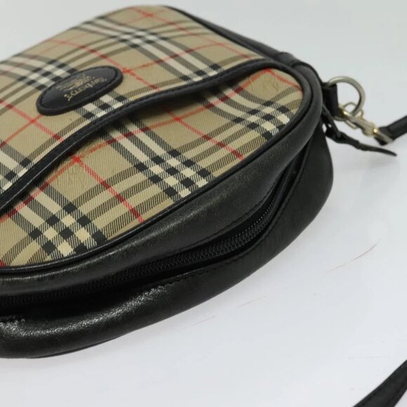 Burberrys Nova Check Shoulder Bag Canvas Beige Gold Authentic - Picture 13 of 13